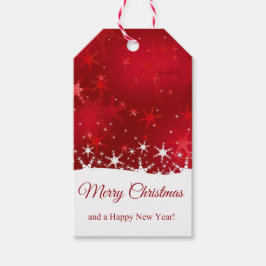 Etiquetas Para Regalos Navidades Rojos Copos de Nieve