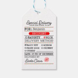 Etiquetas Para Regalos Navidades Santa del Polo Norte Personalizados