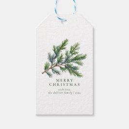 Etiquetas Para Regalos Navidades simples acuarela floral