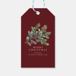 Etiquetas Para Regalos Navidades simples acuarela floral