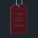 Etiquetas Para Regalos Navidades simples y elegantes | Bienvenida Boda Ro<br><div class="desc">Estos simples y elegantes Navidades | las etiquetas de regalo de bienvenida de boda rojo son perfectas para su minimalista boda de invierno moderna. La caligrafía clásica de lujo dorado, junto con el fondo rojo tradicional, bordeada por un marco mínimo, completan el ambiente colorido de las vacaciones que buscas. Puedes...</div>