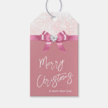 Navidades Snowflake Cinta Rosa Diamante