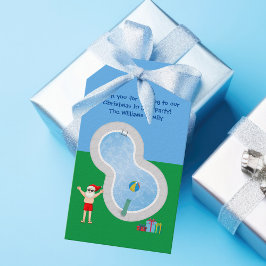 Etiquetas Para Regalos Navidades soleados Santa Claus Personalizado Fiest