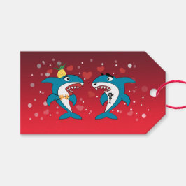 Etiquetas Para Regalos Navidades tiburones rojos
