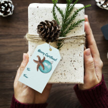 Navidades tropicales de peces estrella y adorno se