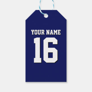 Etiquetas Para Regalos Navy Blue Sports Jersey