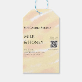 Etiquetas Para Regalos negocio de velas de soja y miel añadir código q r 