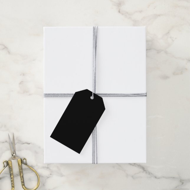 Etiquetas Para Regalos Negro (Con cuerda)