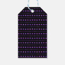 ETIQUETAS PARA REGALOS NEGRO CON BRILLO PÚRPURA ASPECTO HALLOWEEN