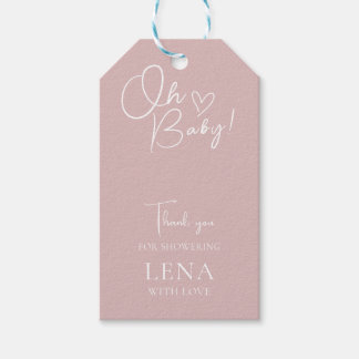 Etiquetas Para Regalos Neutral de Baby Shower minimalista