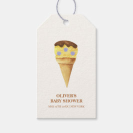 Etiquetas Para Regalos Neutral Summer Scoop Ice Cream Boy Baby Shower