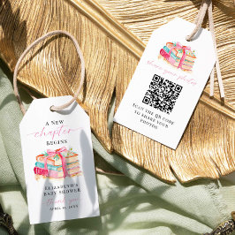 Etiquetas Para Regalos New Chapter Baby Shower Share Photo QR 2-Sided