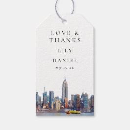 Etiquetas Para Regalos New York Skyline Wedding Thank You