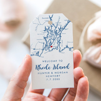 Etiquetas Para Regalos Newport RI Elegant Modern Navy Wedding Favor