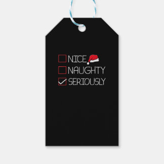 Etiquetas Para Regalos Nice Naughty Seriously Christmas Modern Style
