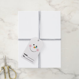 Etiquetas Para Regalos Nieve de la nariz del cuerno de arcoiris de Unicor