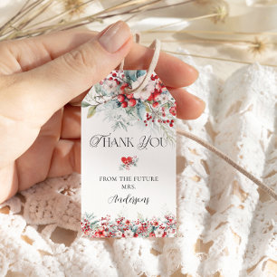 Etiquetas Para Regalos Nieve en amor Elegante ducha de novias floridas en