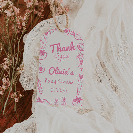 Etiquetas Para Regalos Niña bebé de raza rosada crecida localmente