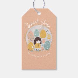 Etiquetas Para Regalos Niña de cumpleaños gracias a la acuarela de Pascua
