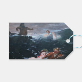 Etiquetas Para Regalos Ninfas y estrellas nadando en las olas