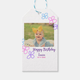 Etiquetas Para Regalos Niños bebé primer cumpleaños añadir fecha añadir f