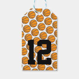 Etiquetas Para Regalos Niños de baloncesto Edad Feliz cumpleaños Deportes