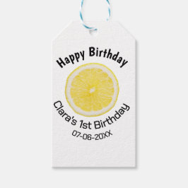 Etiquetas Para Regalos Niños de primer cumpleaños limón de nacimiento agr