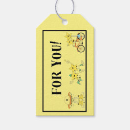 Etiquetas Para Regalos niños para usted estrellas personalizado amarillo