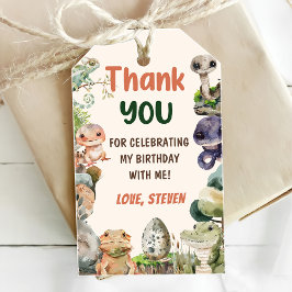 Etiquetas Para Regalos Niños Reptiles Fiesta de cumpleaños