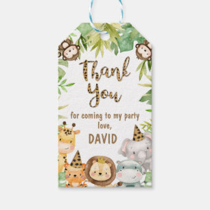 Etiquetas Para Regalos Niños Safari Animales Dos Años Salvajes