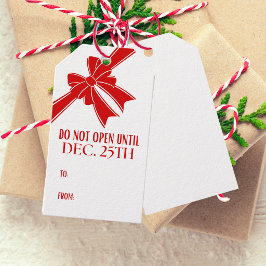 Etiquetas Para Regalos No Abrir Hasta Navidad Santa