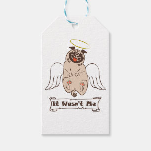 Etiquetas Para Regalos No fue una cita graciosa de ángel pug de mí