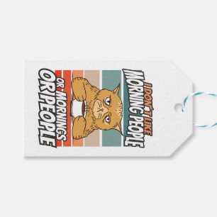Etiquetas Para Regalos No me gusta la gente de la mañana, de la mañana o 