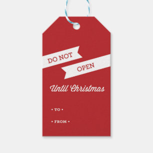 Etiquetas Para Regalos NO SE ABRA HASTA QUE el regalo del NAVIDAD marque