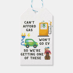Etiquetas Para Regalos No se puede permitir el gas o la EV, así que compr
