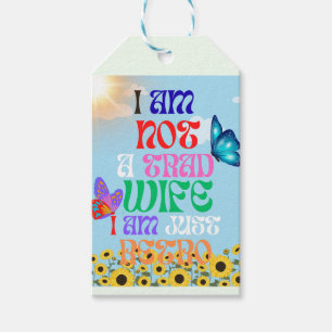 Etiquetas Para Regalos No Soy Una Esposa Tradicional, Soy Solo Retro