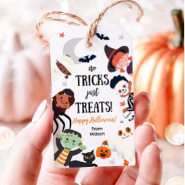 Etiquetas Para Regalos No Tricks Just Treats Feliz Halloween Disfraces
