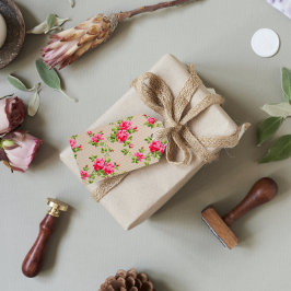 Etiquetas Para Regalos Nóbel de papel rosa de vintage