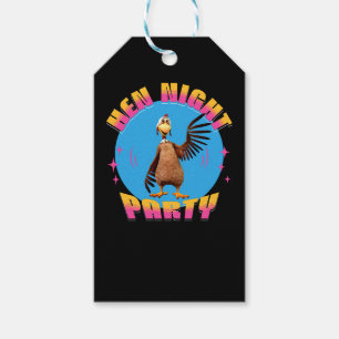 Etiquetas Para Regalos Noche de gallinas divertidas, fiesta de pollo humo
