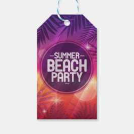 Etiquetas Para Regalos Noche del Fiesta de la playa de verano
