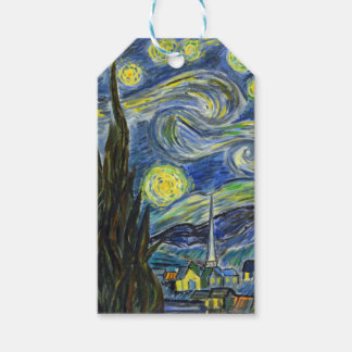 Etiquetas Para Regalos Noche estrellada, Van Gogh