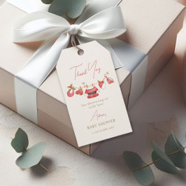 Etiquetas Para Regalos Noche Santa Ropa de Invierno Baby Shower Gracias