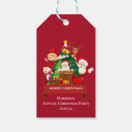 Etiquetas Para Regalos Nochebuena de morada simple y roja