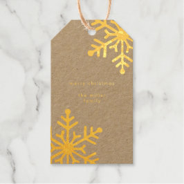 Etiquetas Para Regalos Nochebuena de oro minimalista