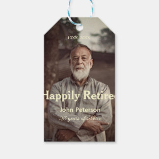 Etiquetas Para Regalos nombre año años de servicio Feliz jubilación foto