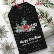 Nombre Botánico Moderno Escritura Acuarela Navidad