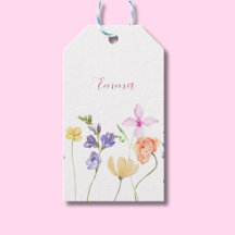 Nombre de acuarela Flor silvestre Minimalista Boho