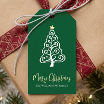 Nombre de guión de árbol de Navidad alegre caprich