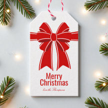 Nombre de lazo Coqueta Roja de Navidad Feliz