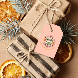 Etiquetas Para Regalos Nombre familiar personalizado del Día de Acción de